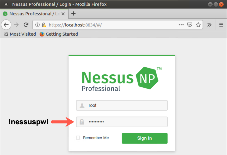 Nessus Login