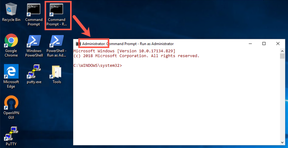 Launching an elevetated Command Prompt