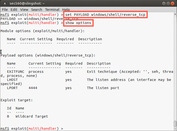 Module configuration options