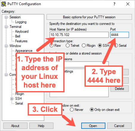SSHing from Windows to Linux