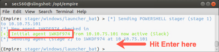 Communcation indication on Empire