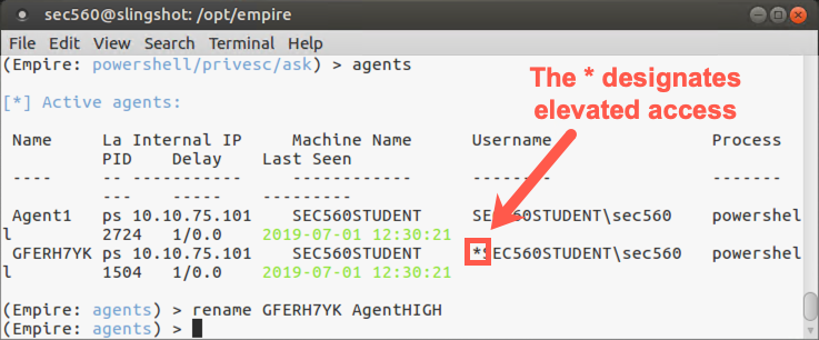 Checking for full admin privileges