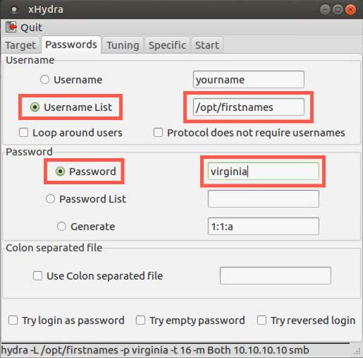xHydra keep same configuration