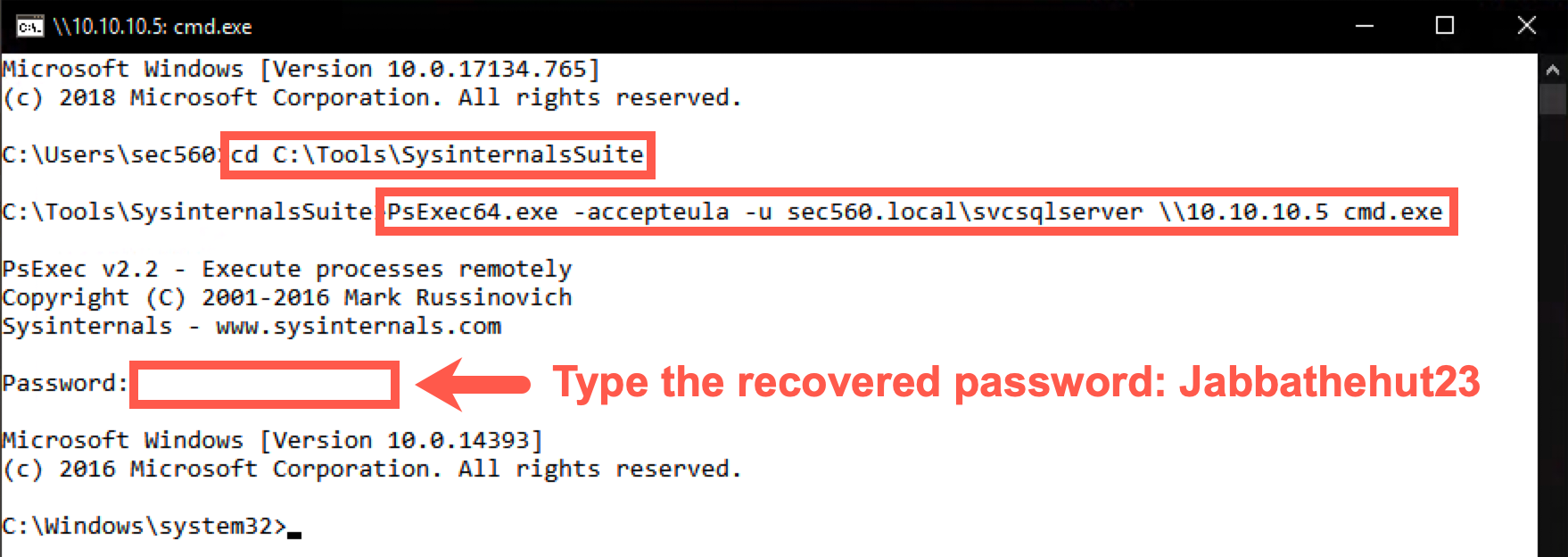 Using stolen credential