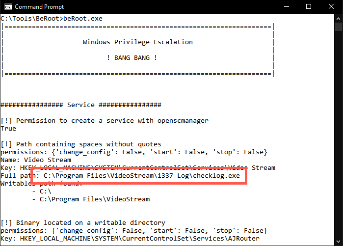 A lack of quotes in the PATH is good news for attackers