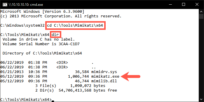 Mimikatz is already on TRINITY