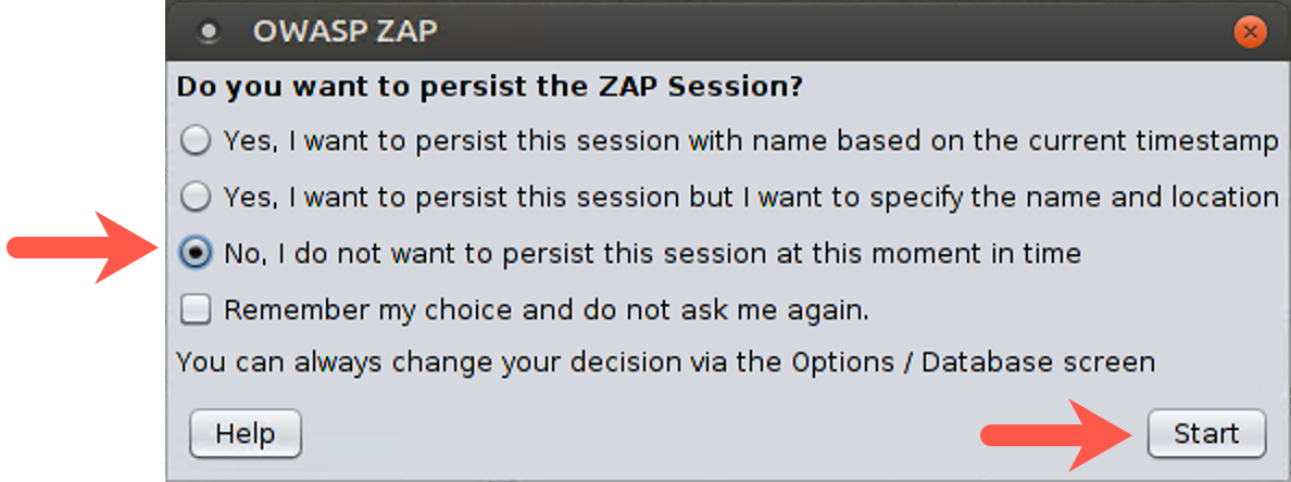 Do not persist the session at this time