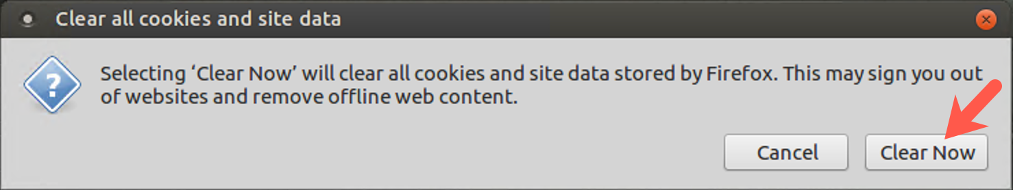 Go ahead and clear it now