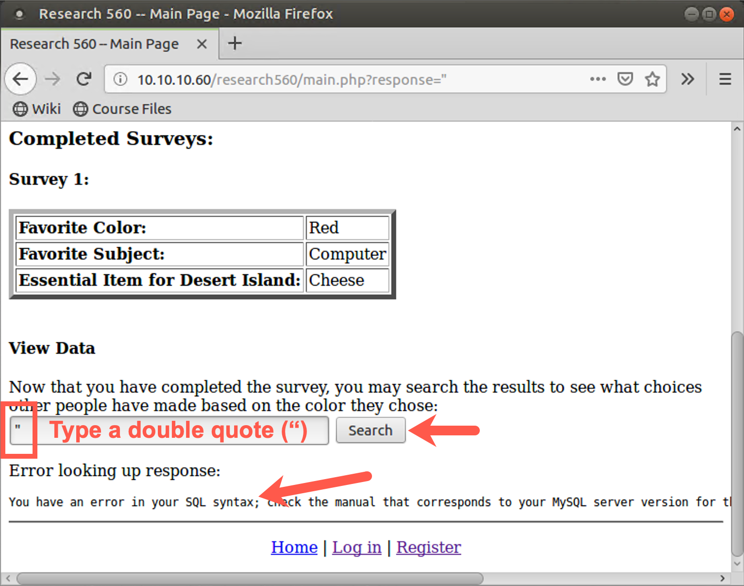 Enter " and click search